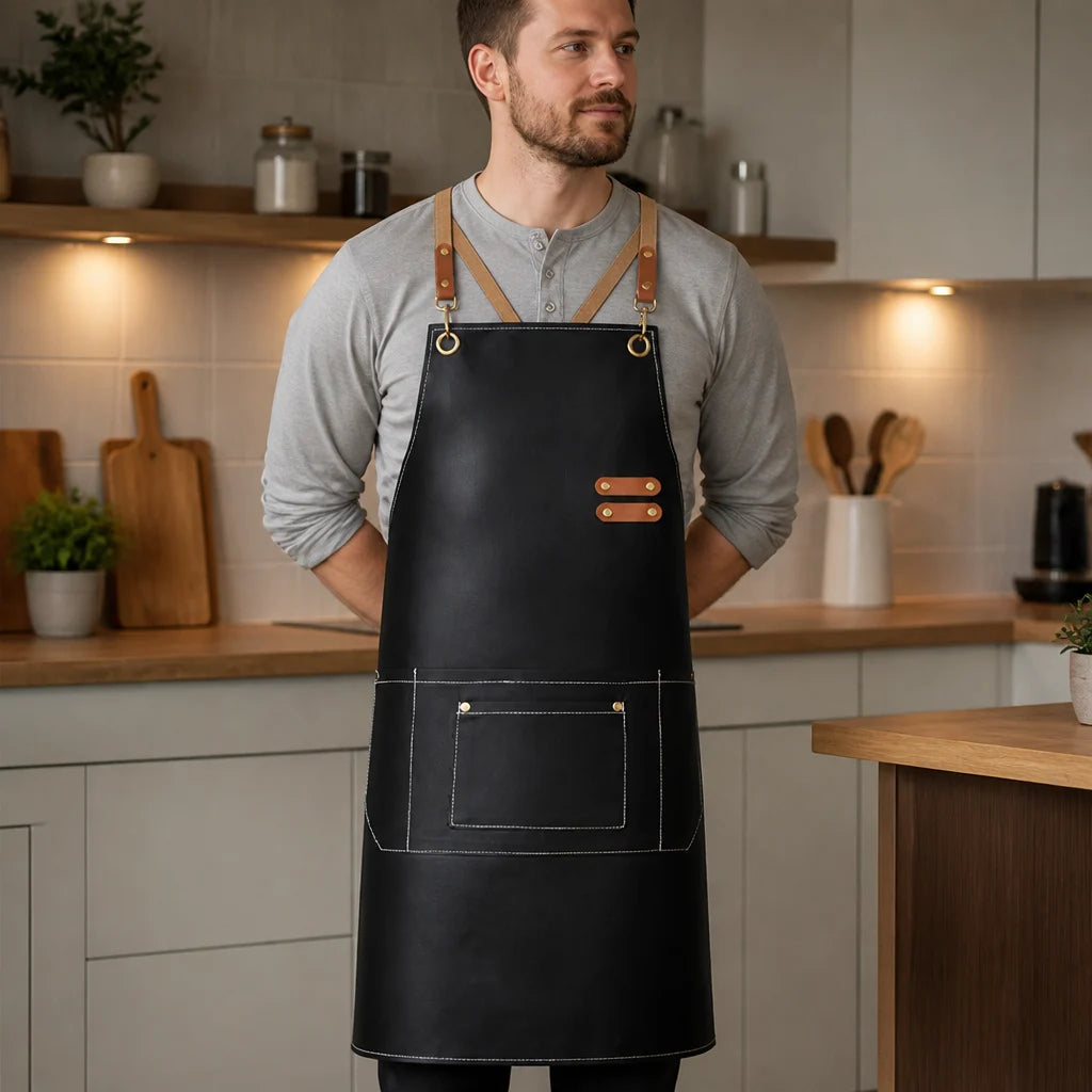 Schürze Mit Lederriemen