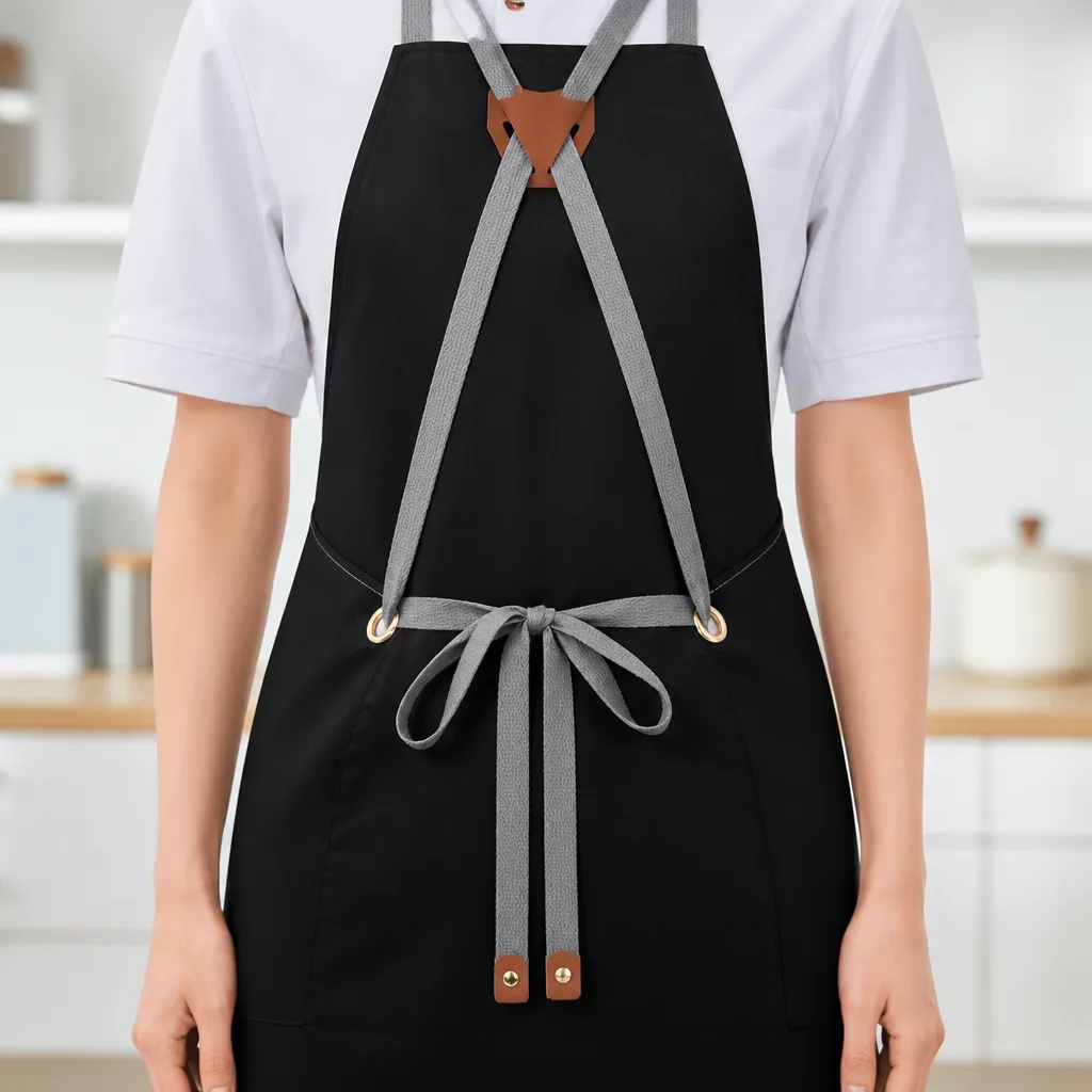 Schürze Gastronomie Schwarz 1
