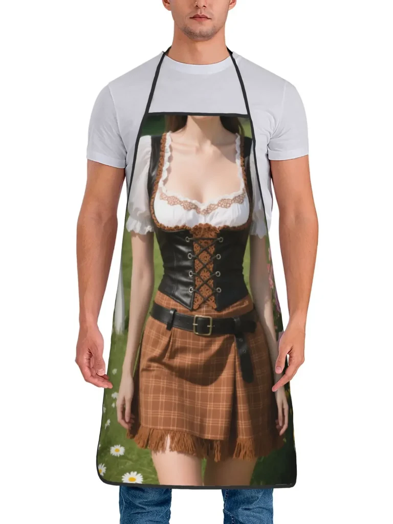 Braune Schürze Dirndl 4