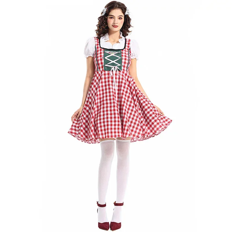 Grünes Dirndl Mit Pinker Schürze 5